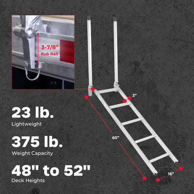 HD Ramps EZ Deck Step 60" Step Ladder for Box Trucks, 48" to 52" Deck Height - VMInnovations