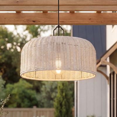 Mule Outdoor Pendant Light, Plug-In or Hardwired Hanging Light, Matte Black