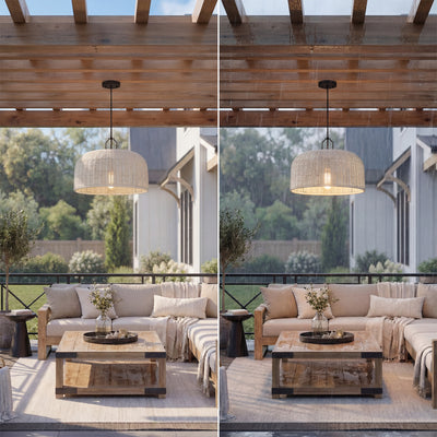 Mule Outdoor Pendant Light, Plug-In or Hardwired Hanging Light, Matte Black