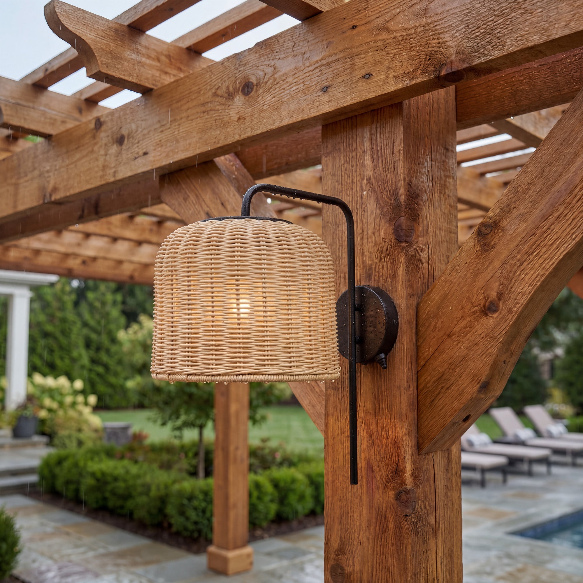 Mule 1-Light 16.5 Inch LED Wet-Rated Wall Light for Indoor/Outdoor, Matte Black