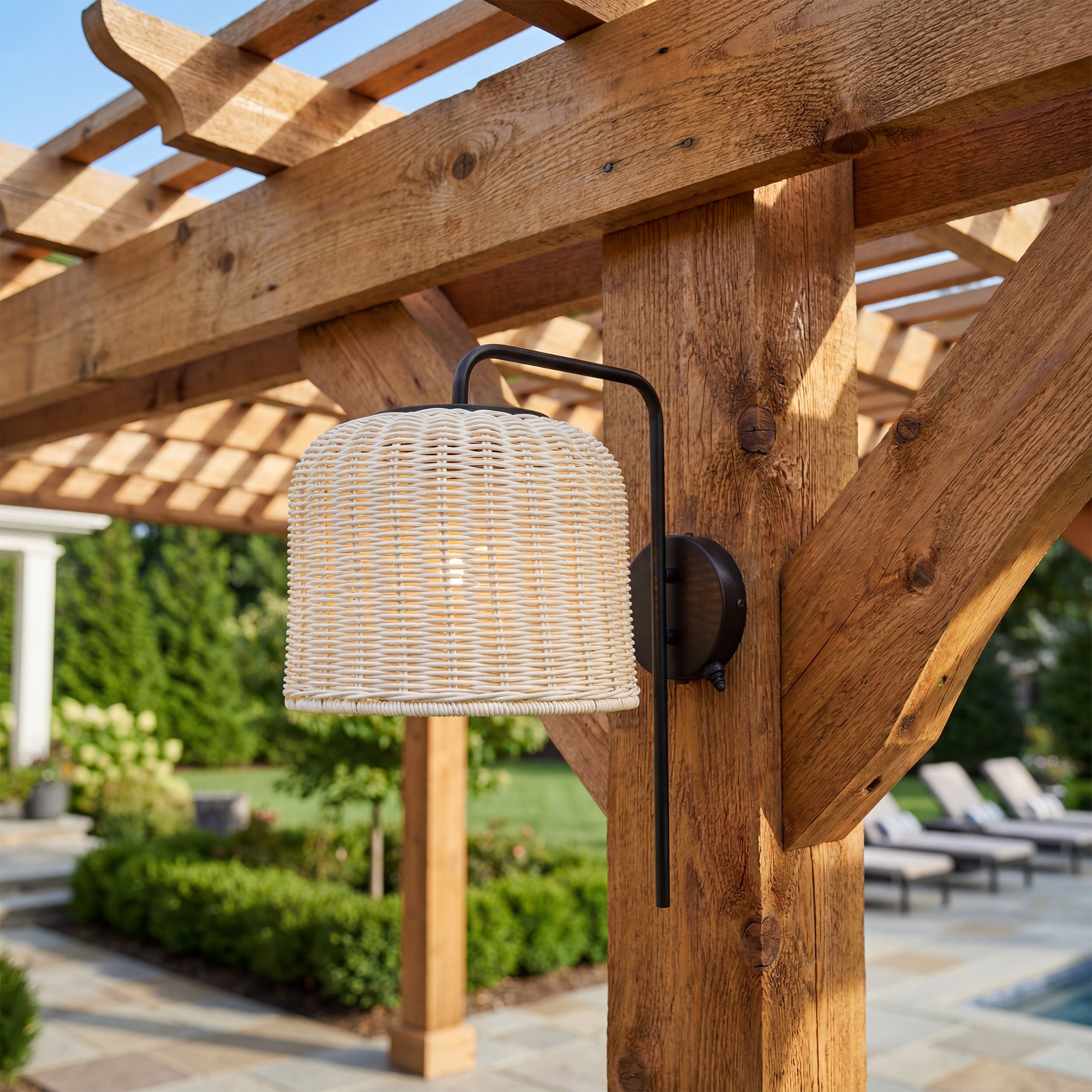 Mule Outdoor Wall Light, Plug-In or Hardwired Sconce, Aged Pewter, Matte Black