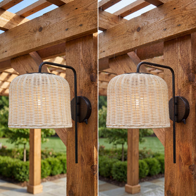Mule Outdoor Wall Light, Plug-In or Hardwired Sconce, Aged Pewter, Matte Black
