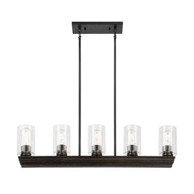 Portage Bay 5-Light Transitional Chandelier, Indoor Ceiling Light, Matte Black