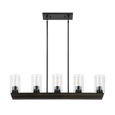Portage Bay 5-Light Transitional Chandelier, Indoor Ceiling Light, Matte Black