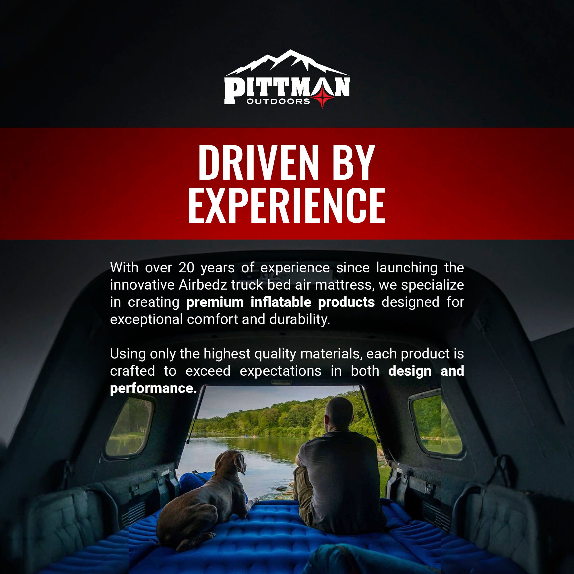 Pittman Outdoors Truck Bed Air Mattress with Pump for Standard Truck Beds, 6' (Open Box)