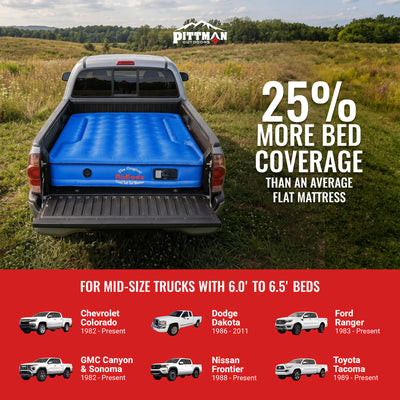 Pittman Outdoors Truck Bed Air Mattress with Pump for Standard Truck Beds, 6' - VMInnovations