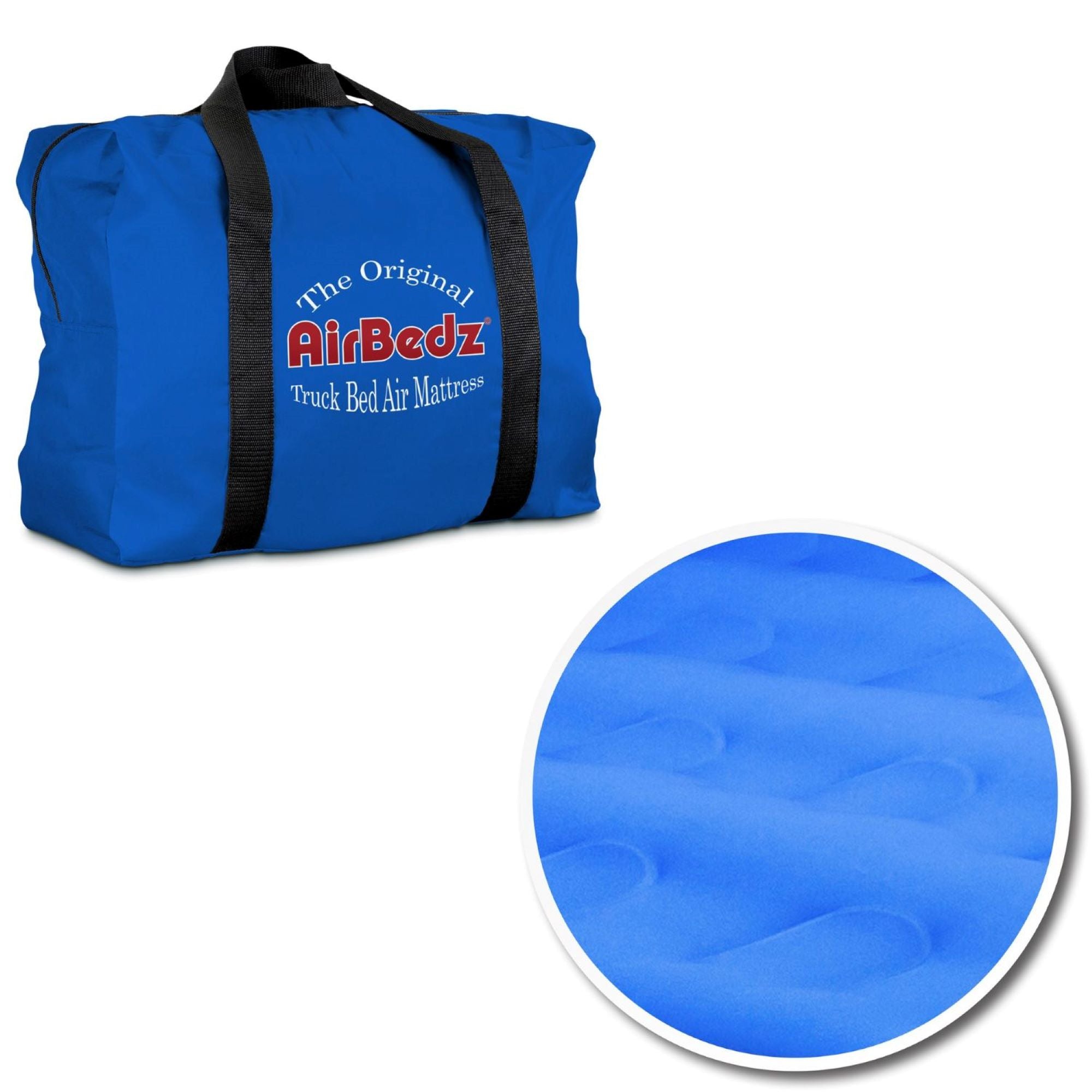 Pittman Outdoors Truck Bed Air Mattress with Pump for Short Truck Beds, 5', Blue - VMInnovations