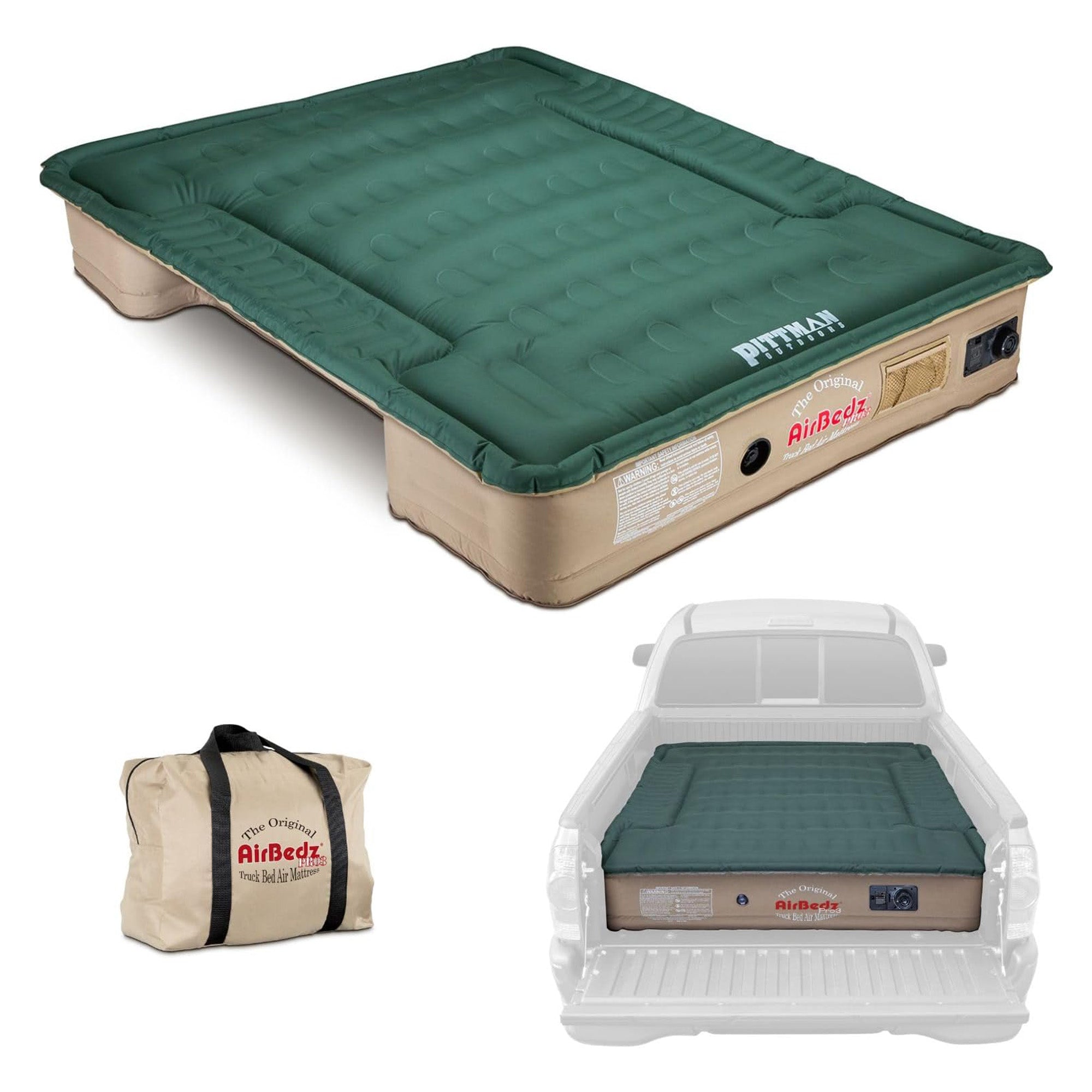 Pittman Outdoors Truck Bed Air Mattress w Pump for Long Truck Beds, (Open Box)