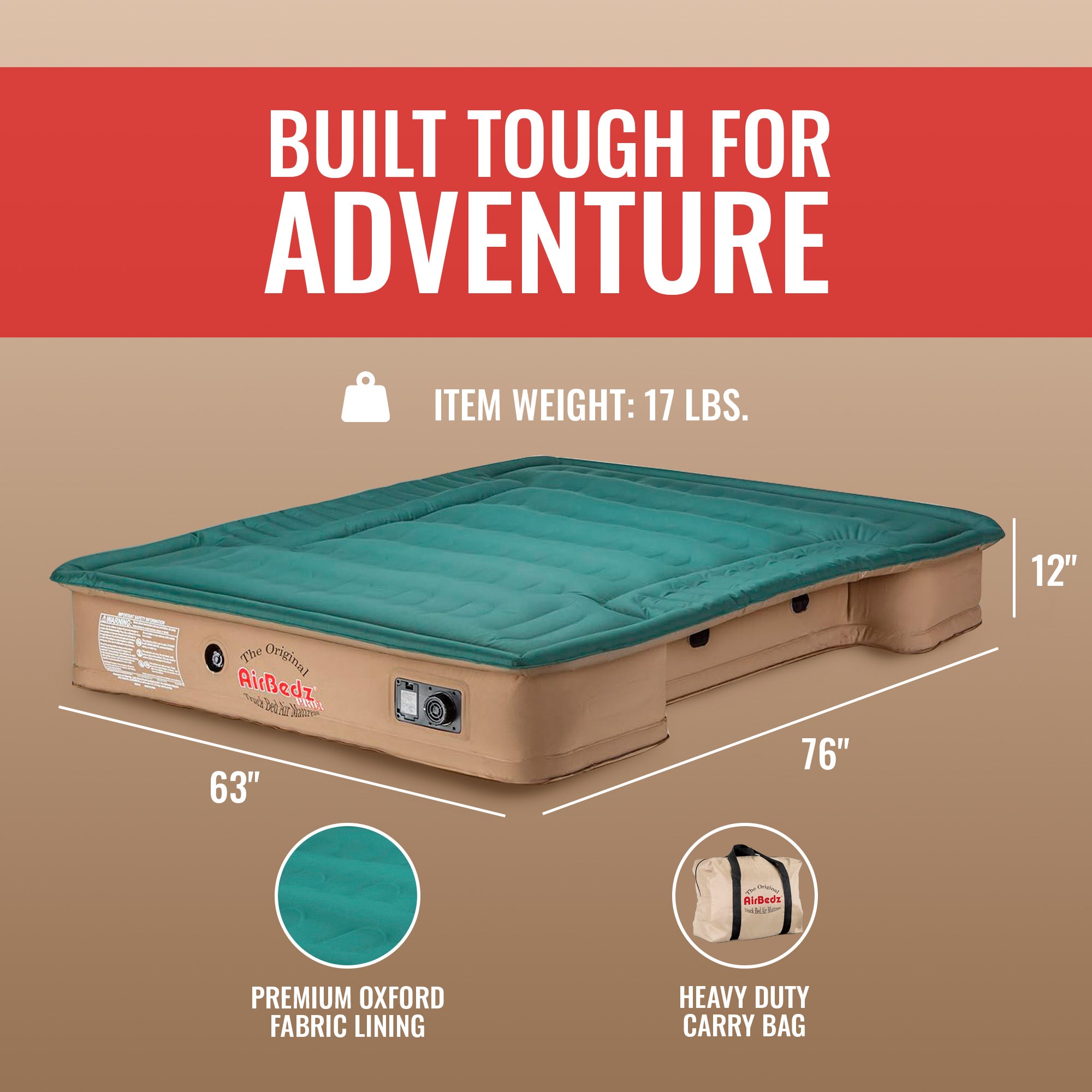 Pittman Outdoors Truck Bed Air Mattress w/Pump for Standard Truck Beds(Open Box)