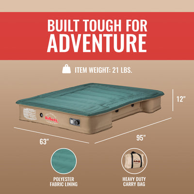 Pittman Outdoors Truck Bed Air Mattress w Pump for Long Truck Beds, (Open Box)