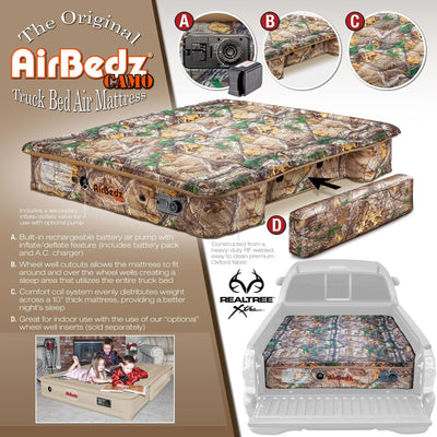 Pittman Outdoors Truck Bed Air Mattress with Pump for Standard Truck Beds, 6' - VMInnovations