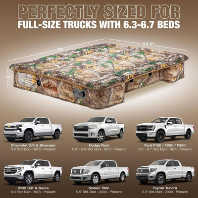 Pittman Outdoors Truck Bed Air Mattress with Pump for Standard Truck Beds, 6' - VMInnovations