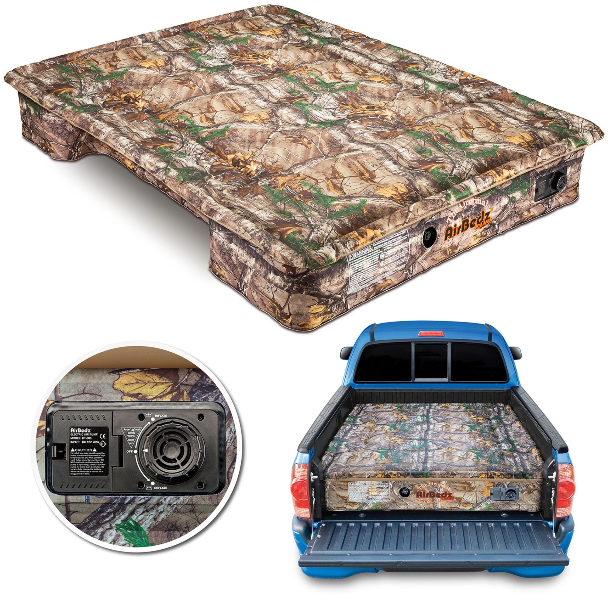 Pittman Outdoors Truck Bed Air Mattress with Pump for Standard Truck Beds, 6' - VMInnovations