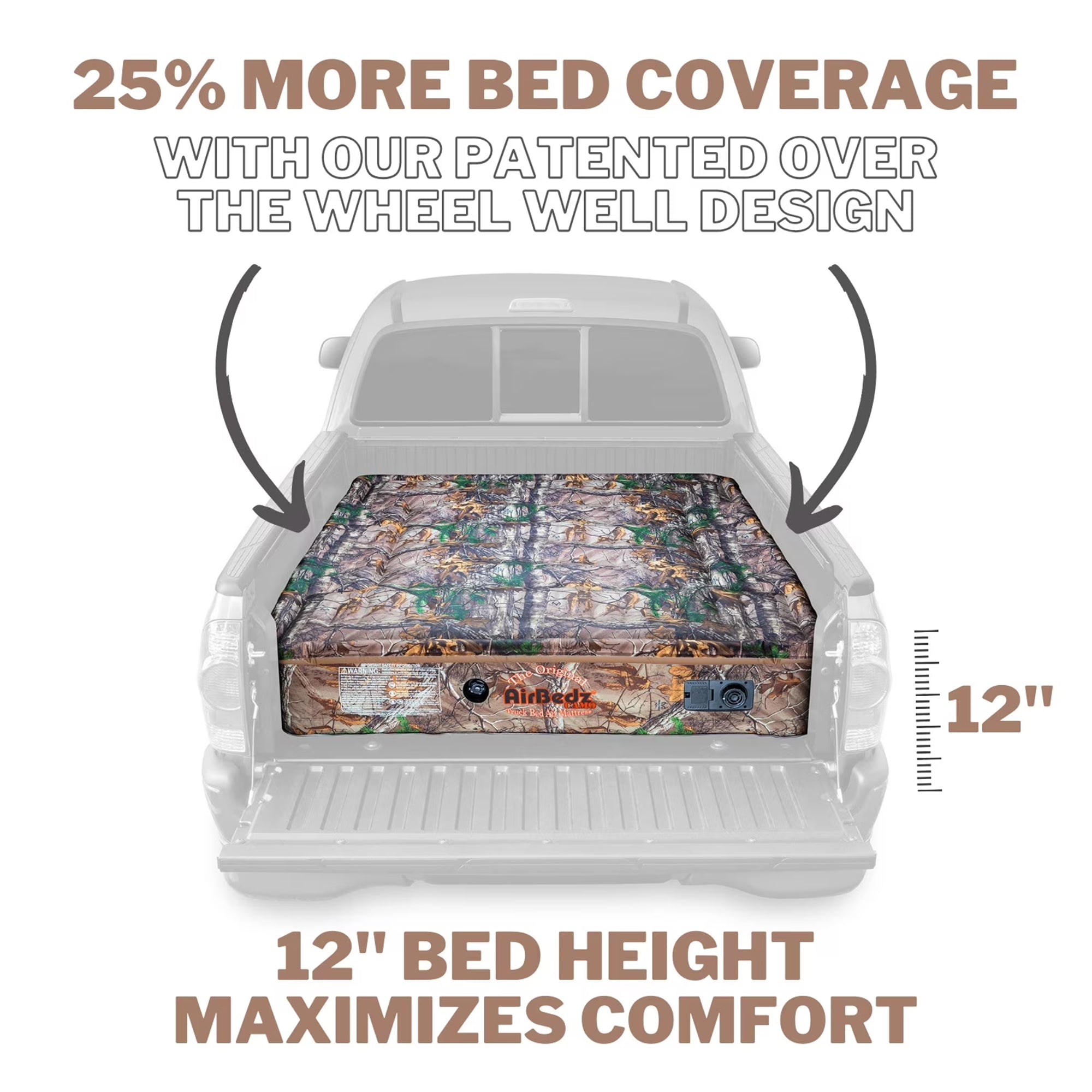 Pittman Outdoors Truck Bed Air Mattress with Pump for Standard Truck Beds, 6' - VMInnovations