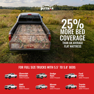 Pittman Outdoors Truck Bed Air Mattress w Pump for Short Truck (Open Box)