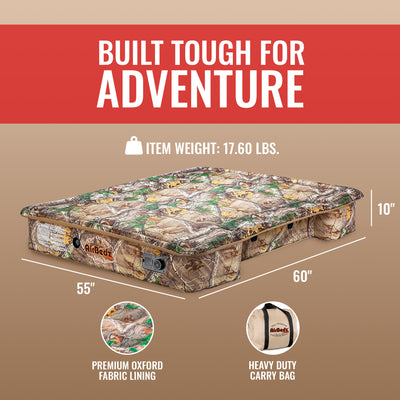Pittman Outdoors Truck Bed Air Mattress with Pump for Short Truck Beds, 5', Camo