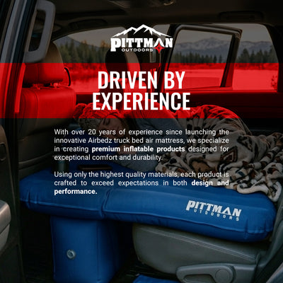Pittman Outdoors Backseat Air Mattress, 60” Airbed for Full-Size Vehicles, Blue