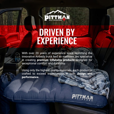 Pittman Outdoors Backseat Air Mattress, 55” Airbed for Mid-Size Vehicles, Black - VMInnovations