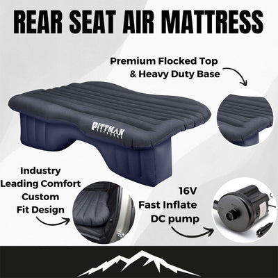 Pittman Outdoors Backseat Air Mattress, 55” Airbed Mid-Size Vehicles(Open Box)