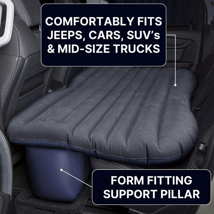 Pittman Outdoors Backseat Air Mattress, 55” Airbed Mid-Size Vehicles(Open Box)