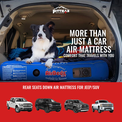 Pittman Outdoors AirBedz Mattress for Jeeps with Built-In Pump & Carry Bag, Blue (Open Box)