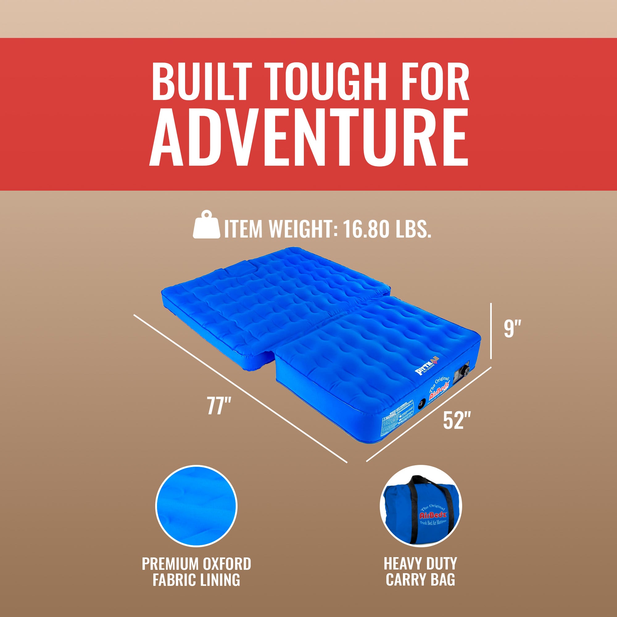 Pittman Outdoors Air Mattress w Built-In Pump, Inflatable for Ford Bronco (Used)