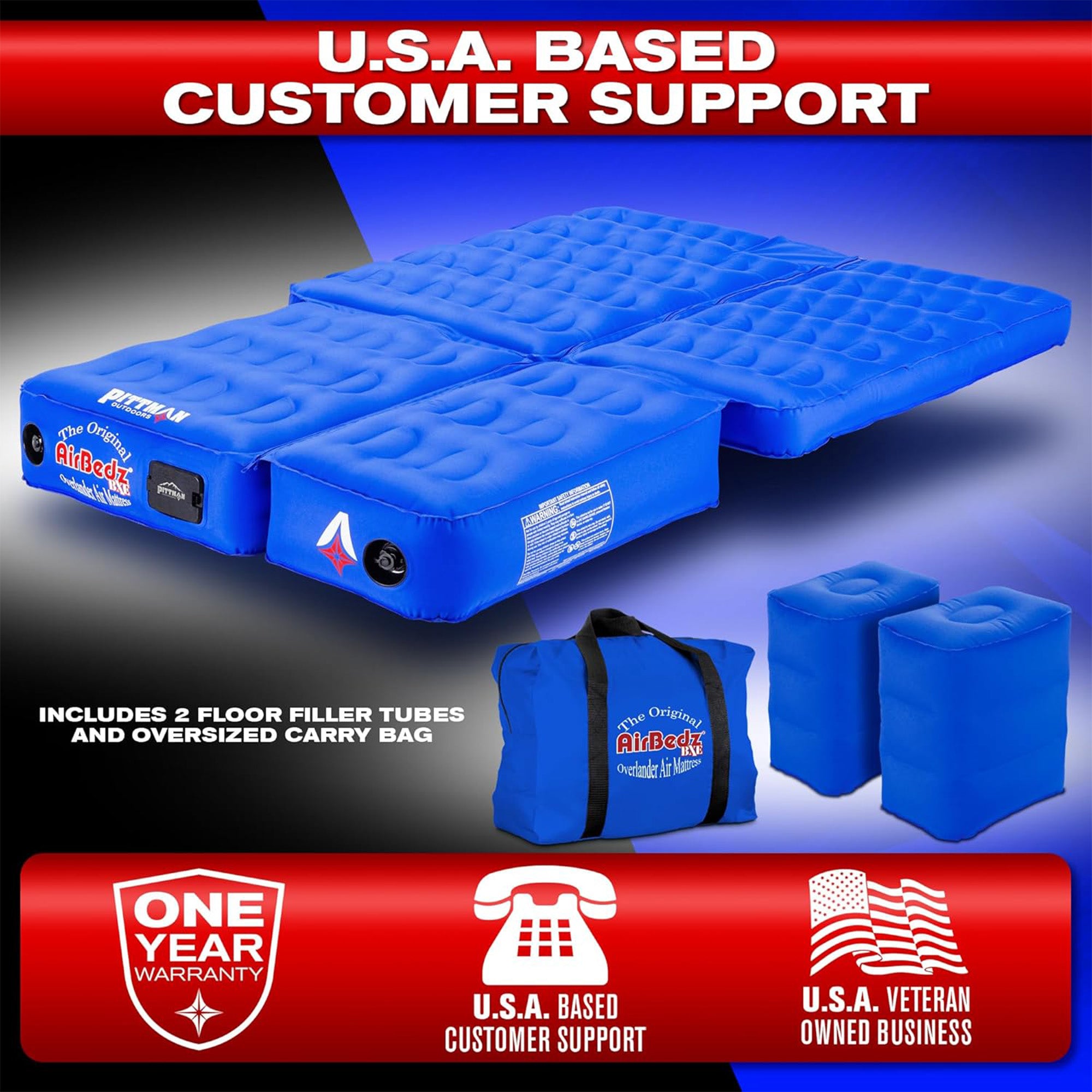 Pittman Outdoors 2 Pc Air Mattress w Pump, Inflatable Bed for Ford Bronco (Used)
