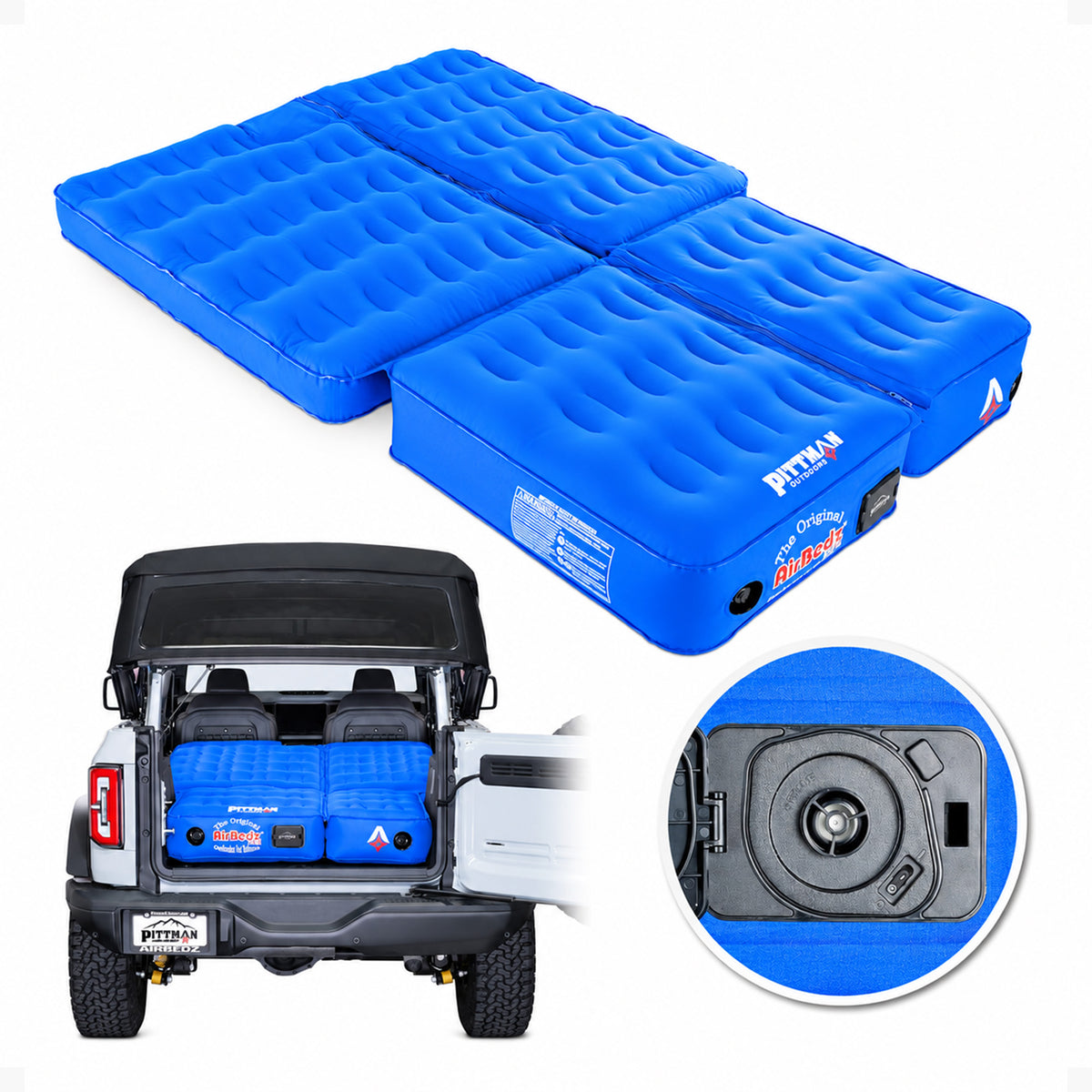 Pittman Outdoors Air Mattress w Pump, Inflatable Bed for Ford Bronco (Open Box)