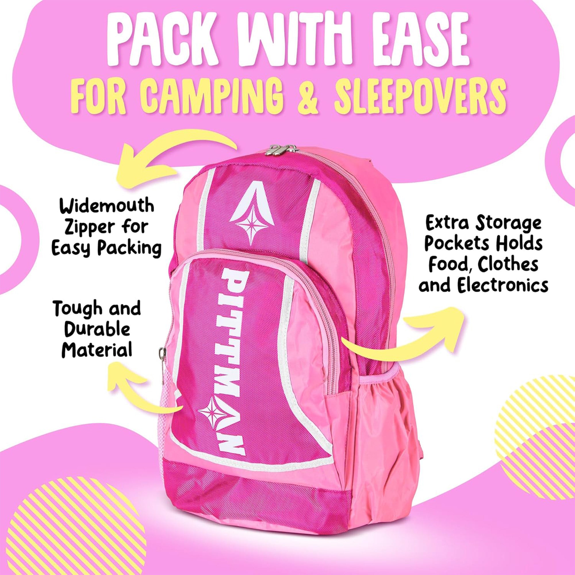 Pittman Outdoors Kids Air Mattress, Air Bed w/ Pump & Backpack (Open Box)