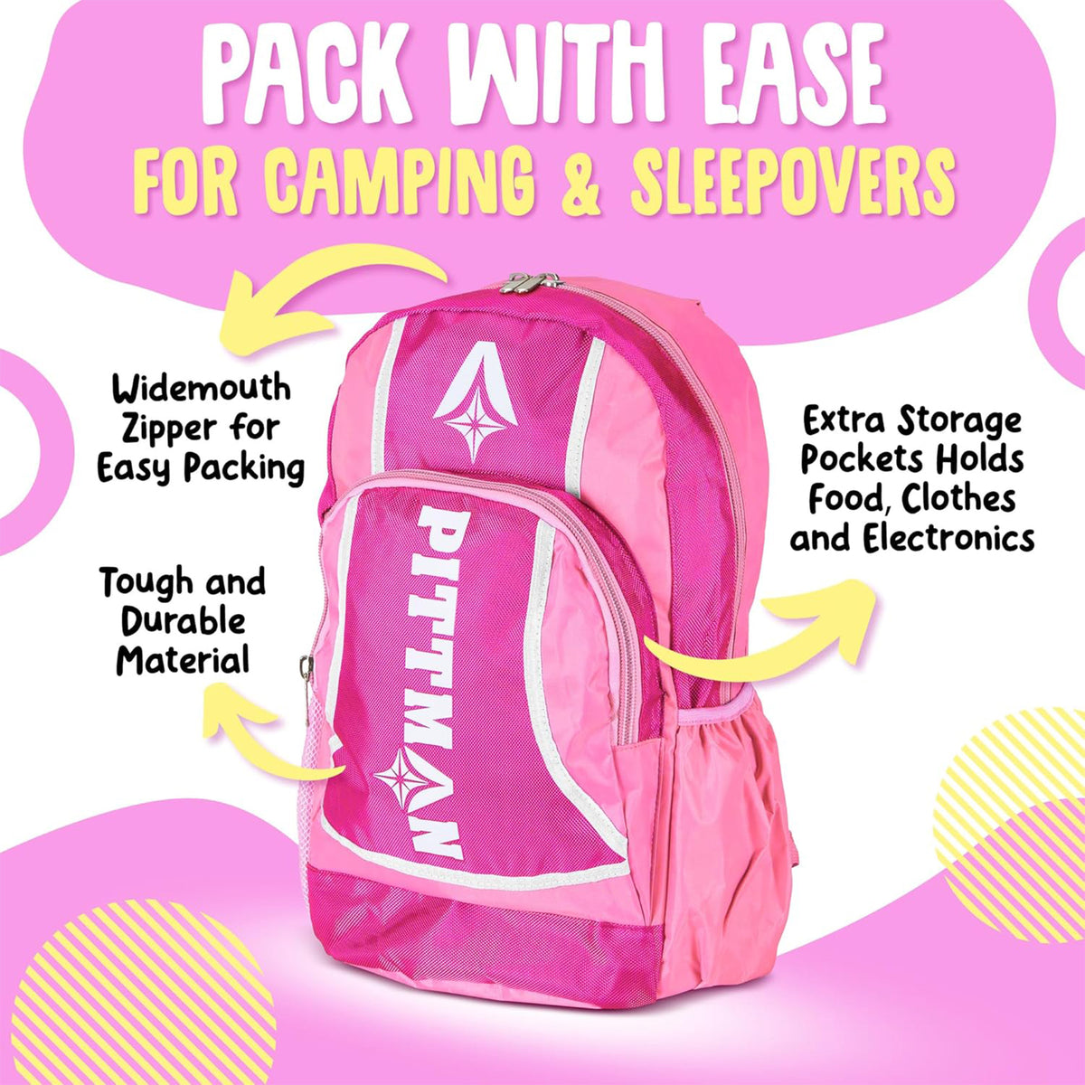 Pittman Outdoors Kids Air Mattress, Air Bed w/ Pump & Backpack (Open Box)