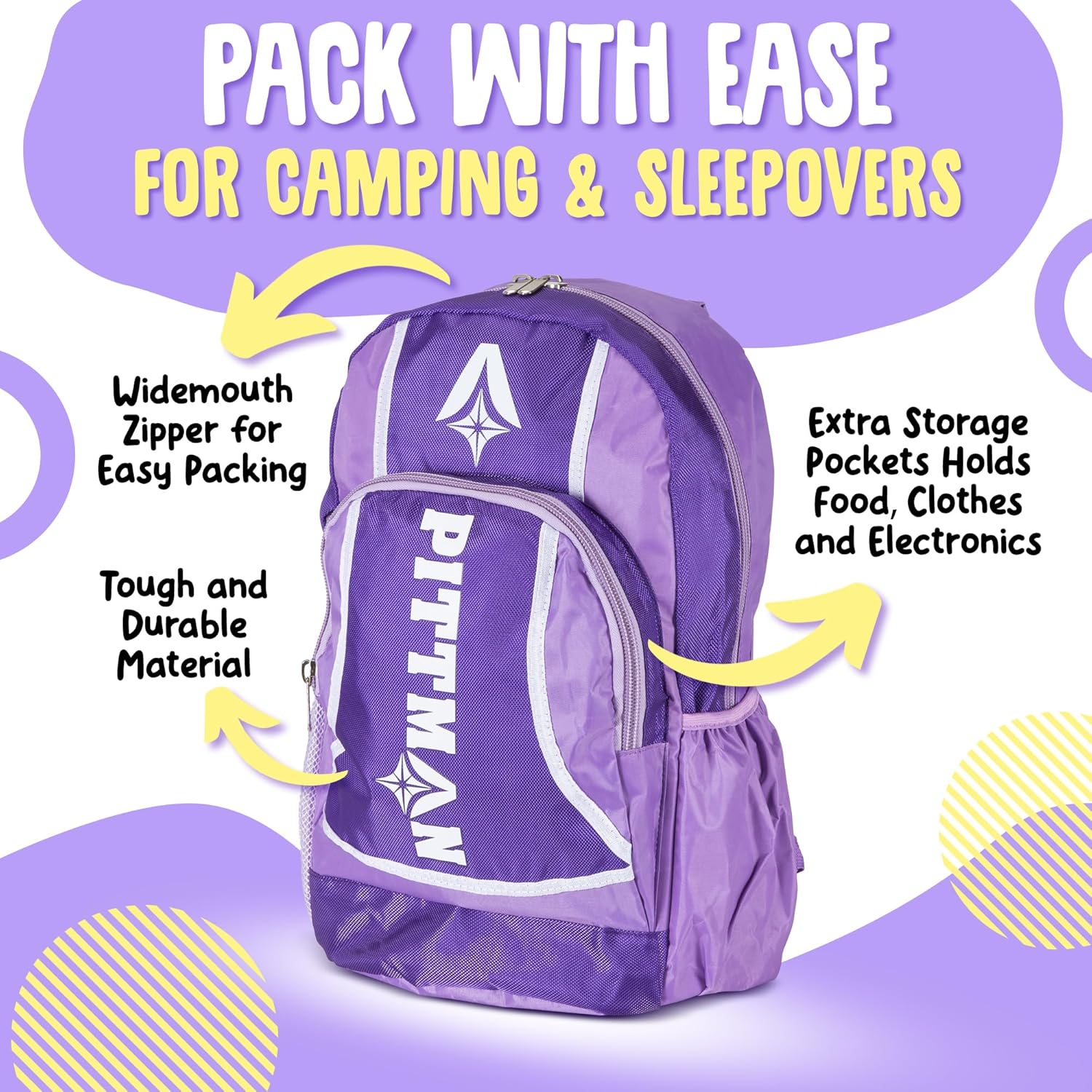 Pittman Outdoors Kids Air Mattress, 74" x 30" Air Bed W Pump/Backpack (Open Box)