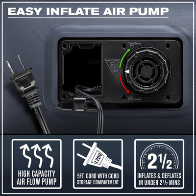 Pittman Outdoors Double High Air Mattress with Built-In Electric Pump (Open Box) - VMInnovations