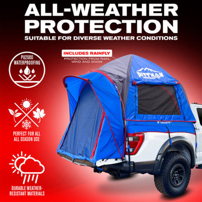 Truck Bed Tent, Full-Size Pickup Bed Tent w/Rainfly for Camping (Used) - VMInnovations