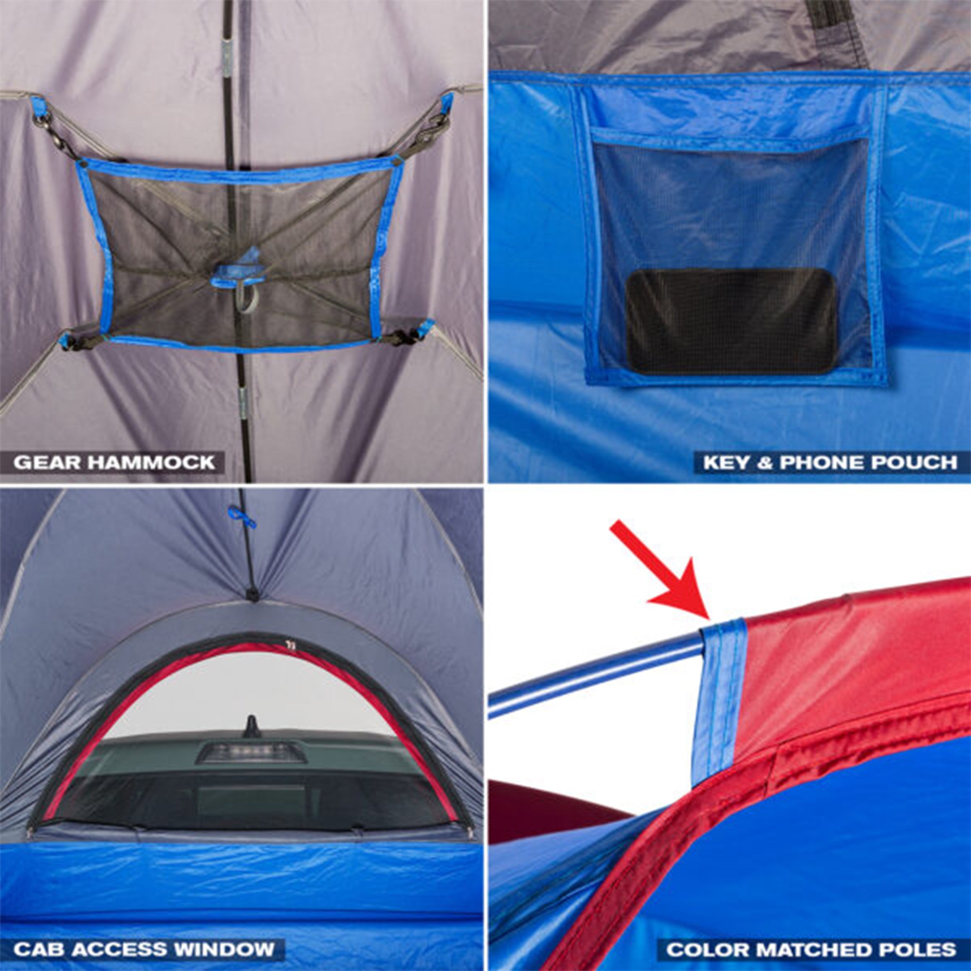 Pittman Truck Bed Tent, Full-Size Pickup Bed Tent w/Rainfly for Camping Open Box - VMInnovations
