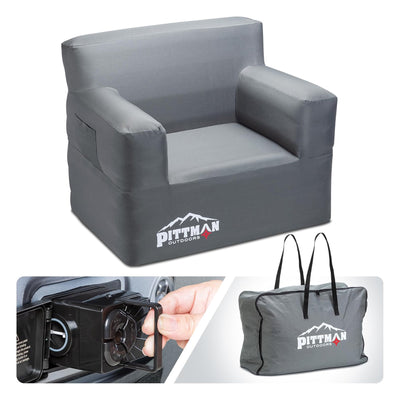 Pittman Outdoors Inflatable Chair with Built-in Pump, Portable Seat for Camping - VMInnovations