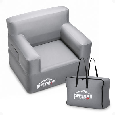 Pittman Outdoors Inflatable Chair with Built-in Pump, Portable Seat for Camping - VMInnovations