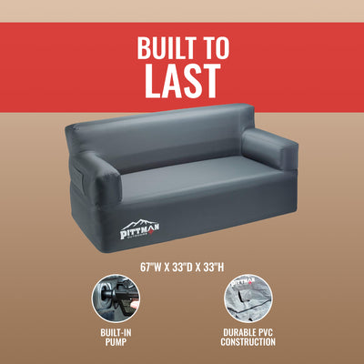 Outdoors Inflatable Couch w/ Built-in Pump, Portable Sofa for Camping (Open Box)