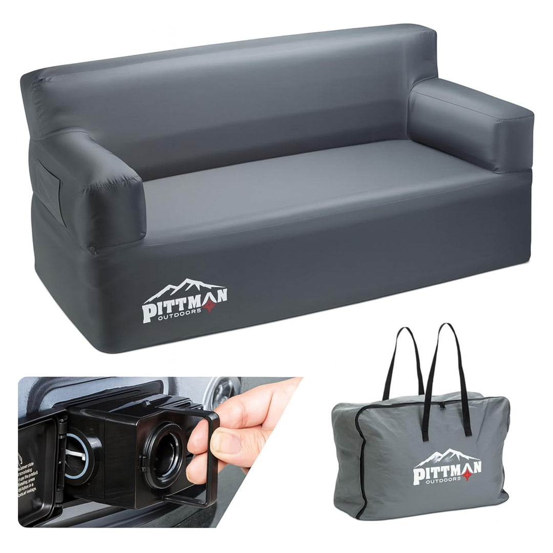 Pittman Outdoors Inflatable Couch w/ Built-in Pump, Portable Sofa, Camping(Used) - VMInnovations