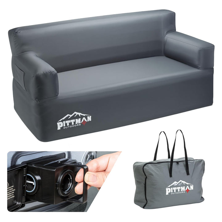Pittman Outdoors Inflatable Couch w/ Built-in Pump, Portable Sofa, Camping(Used) - VMInnovations