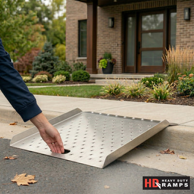 Guardian 20" x 20" Aluminum Curb Ramp, Portable and Heavy Duty, 750Lb (Open Box)