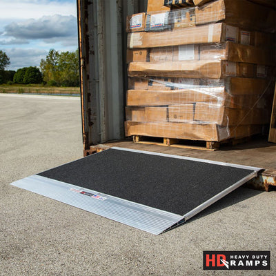 HD Ramps 48"x36" Aluminum Container Ramp for 4.5" to 8" Lip 8000Lb Cap(Open Box)
