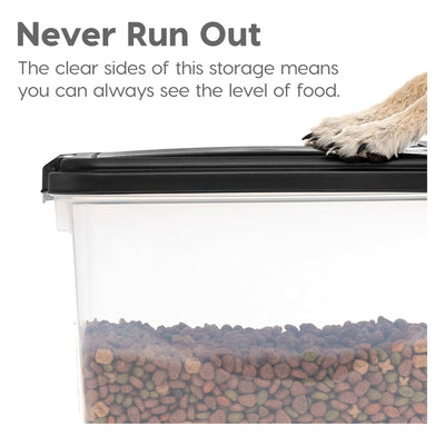IRIS USA Dog Food Storage Container, Stackable 30lb & 11lb Airtight Bins, (Used)