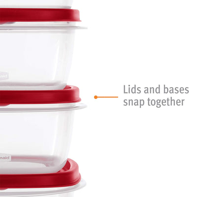 Rubbermaid 4 Pack Clear Food Storage and Organization Container with Lid, 3 Cup - VMInnovations