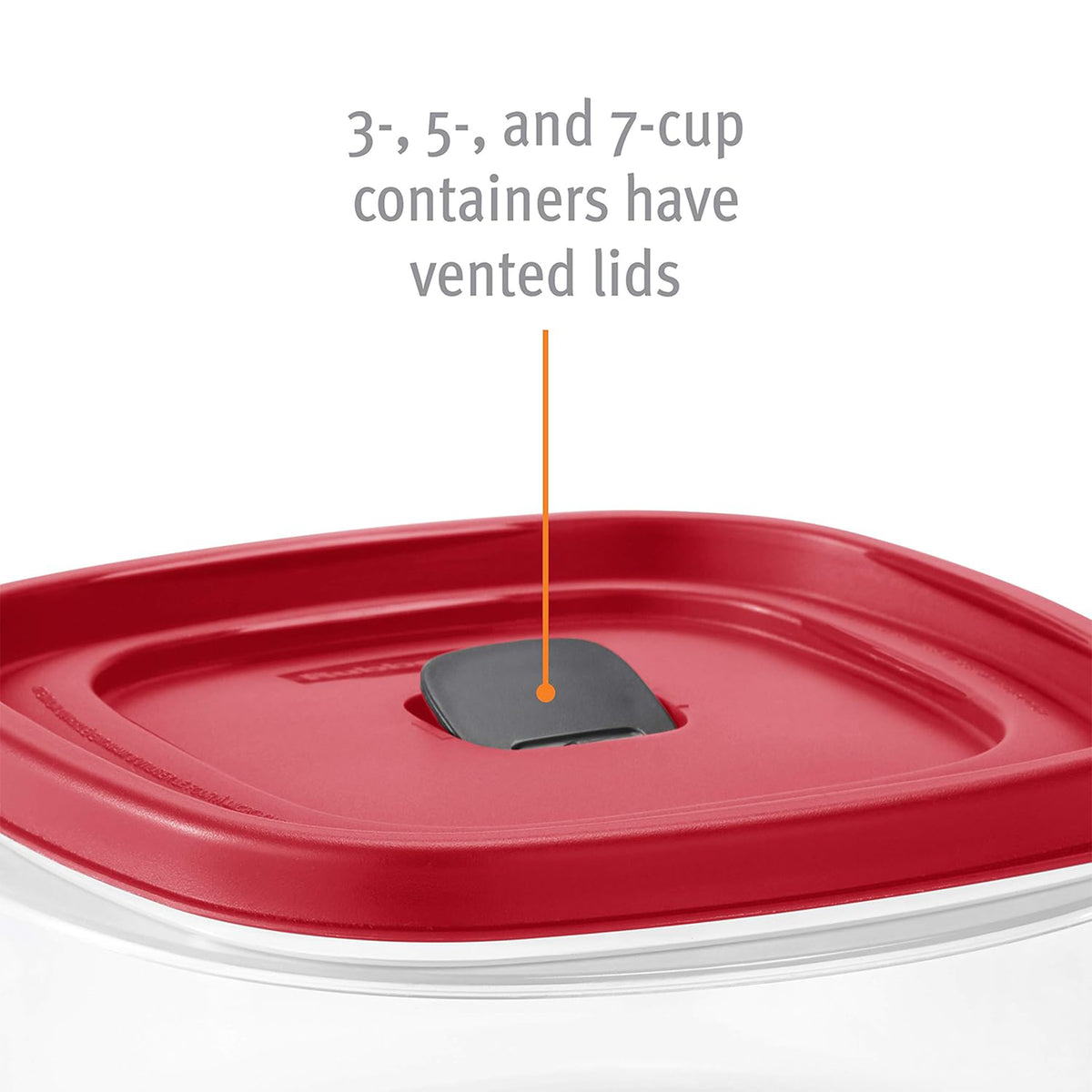 Rubbermaid 2 Pack Clear Food Storage and Organization Container with Lid, 3 Cup