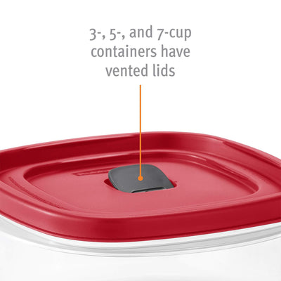Rubbermaid 4 Pack Clear Food Storage and Organization Container with Lid, 3 Cup - VMInnovations