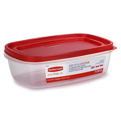 Rubbermaid Clear Food Storage and Organization Container with Lid, (Used)