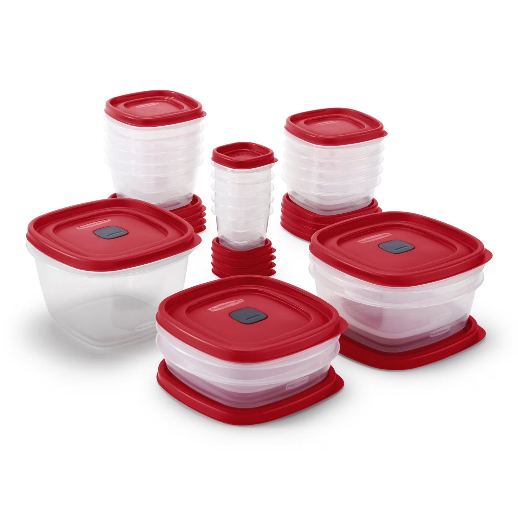 Rubbermaid Clear Food Storage and Organization Set with Lids, 42 Pc Set (Used)