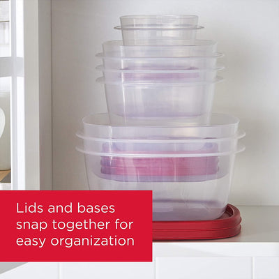 Rubbermaid Clear Food Storage and Organization Set with Lids, 42 Pc Set (Used)