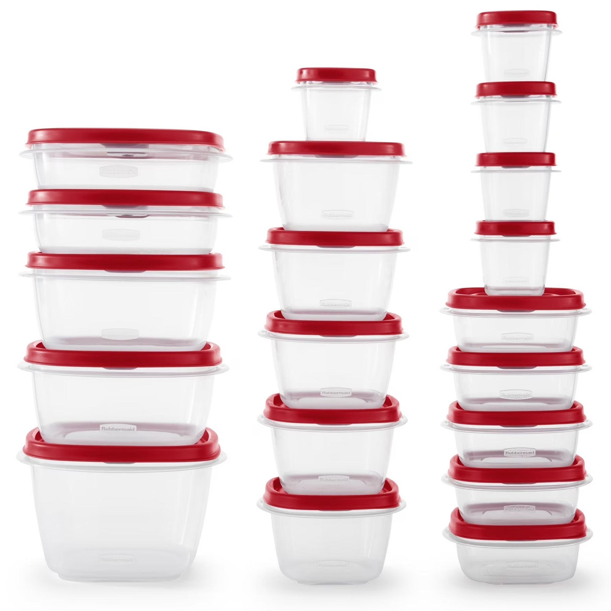 Rubbermaid Clear Food Storage and Organization Set w/Lids, 42 Pc Set (Open Box)