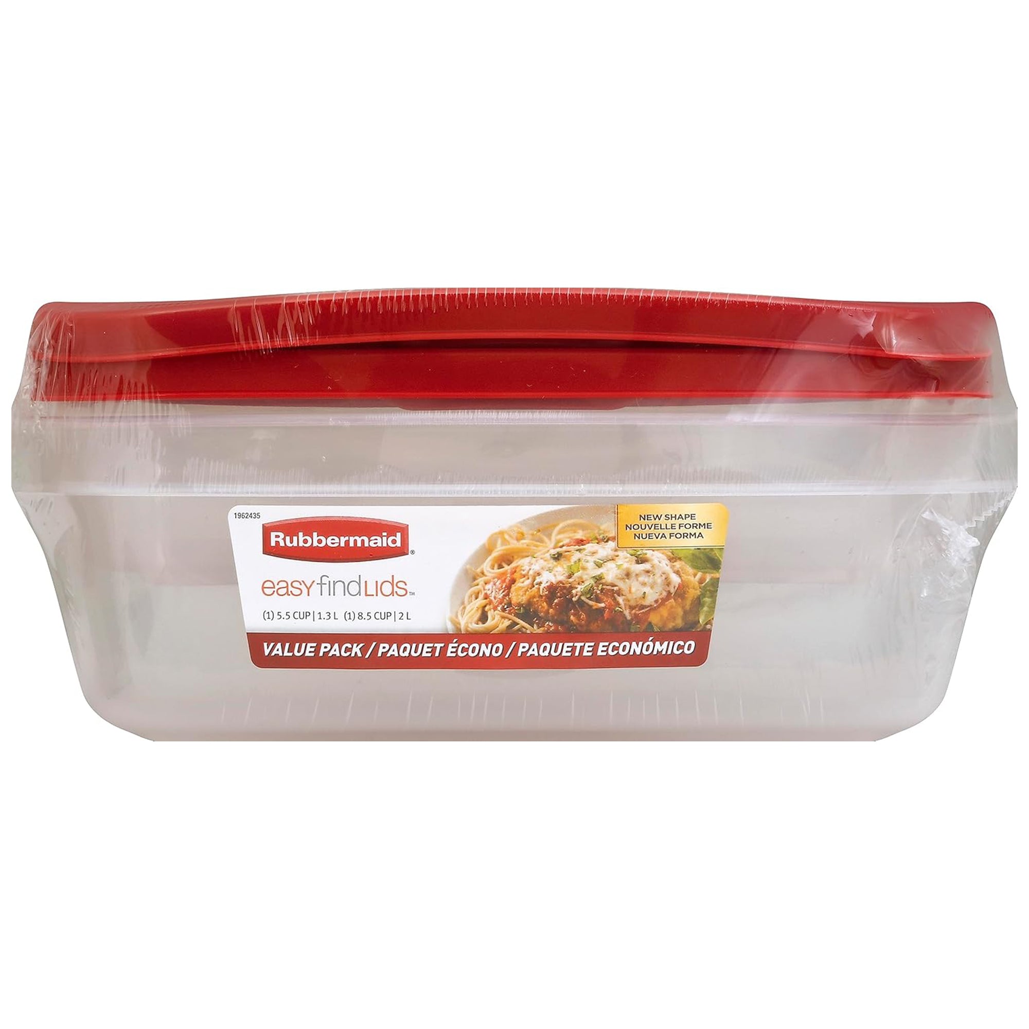 Rubbermaid Easy Find Lids 5.5 Cup & 8.5 Cup Food Storage Containers, Value Pack